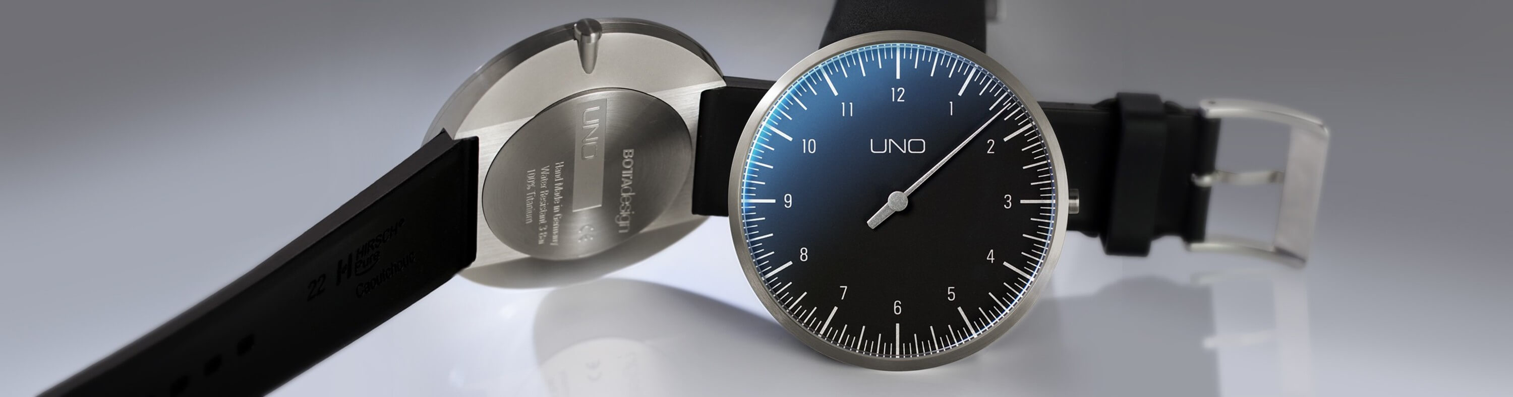 Uno Black Quartz Titanium Wrist Watch